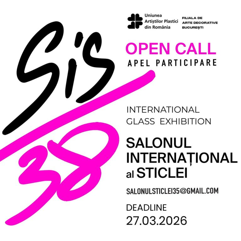 APEL PARTICIPARE – SALONUL INTERNAȚIONAL AL STICLEI 38