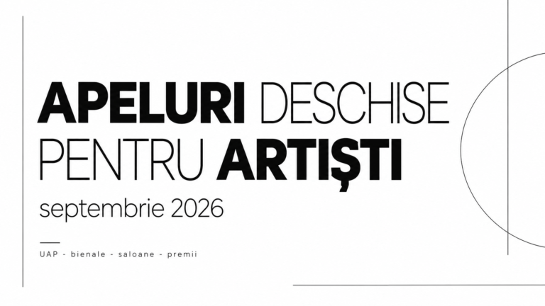 Apeluri deschise pentru artiști – septembrie 2026